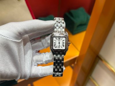 Cartier Panthere De Swiss Quartz Movement Medium Size 316L Steel Smooth Bezel Watch